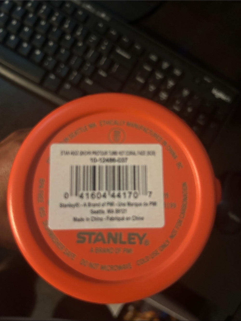 Stanley Orange Insulated Travel Tumbler with Handle - Picture 7 of 8